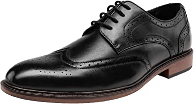 JOUSEN Men's Dress Shoes Modern Brogue Oxford Business Wingtip Shoes_RRspace_Business