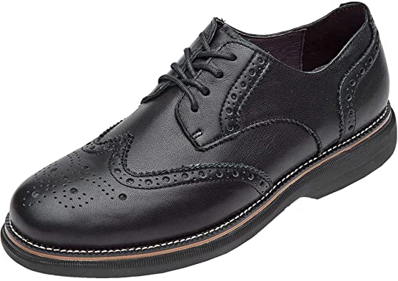 LAOKS Mens Hybrid Brogue Oxford, Lace-up Wingtip Dress Shoes_RRspace_Business