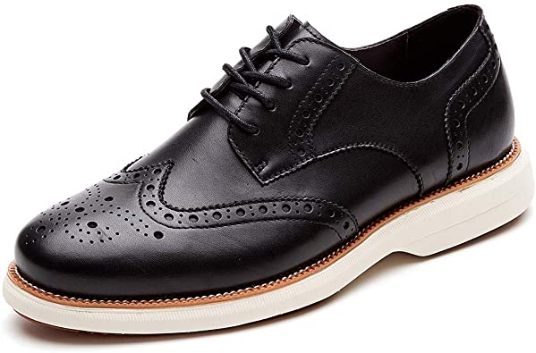 LAOKS Mens Hybrid Brogue Oxford, Lace-up Wingtip Dress Shoes_RRspace_Business
