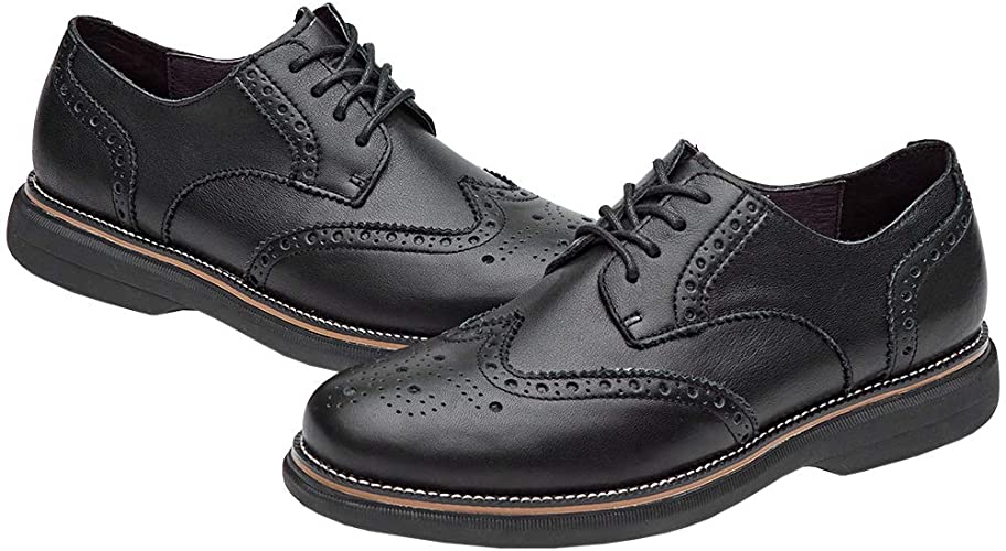 LAOKS Mens Hybrid Brogue Oxford, Lace-up Wingtip Dress Shoes_RRspace_Business